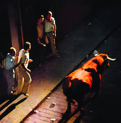 Pamplona, San Fermin 1977 Bull Run Poster Print Framed Canvas, Spanish Poster, Tourism Travel Poster, Vintage Poster, Spain Poster