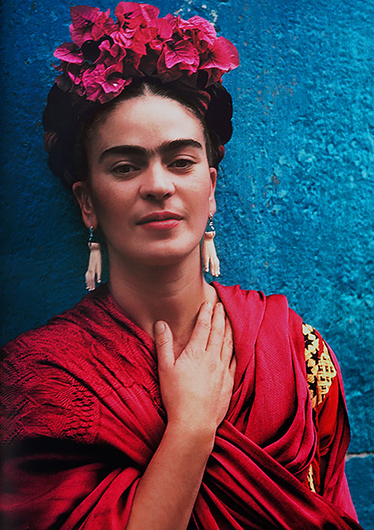 Frida Kahlo Self Portrait Canvas Wall Art Decoration Canvas print Pink Dress Printed Canvas, home decor Active