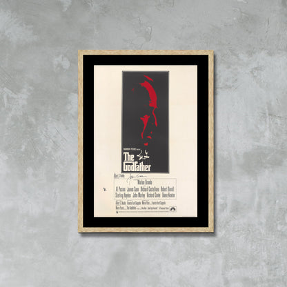 The Godfather 1972 Film Poster Framed Canvas Print, 80's Classics, Vintage Poster, Film Poster, Movie Poster, Advertising Poster, wall art