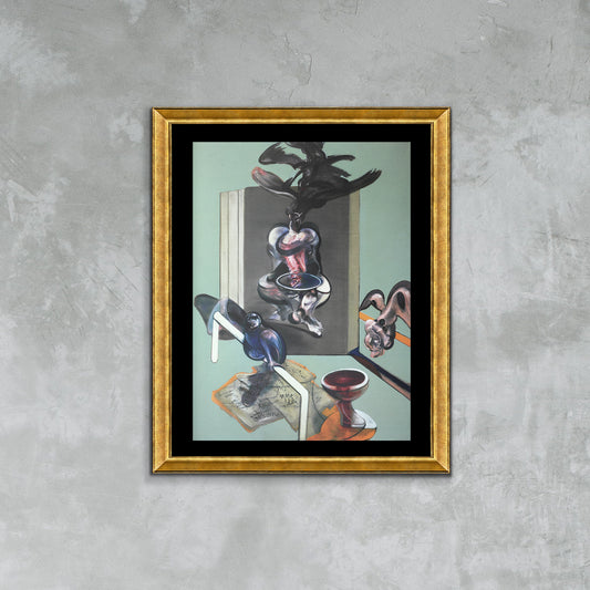 Triptych, 1976 Triptych by Francis Bacon Poster Exclusive Framed Canvas Print, Bacon painting, Vintage Poster, Artwork, wall canvas