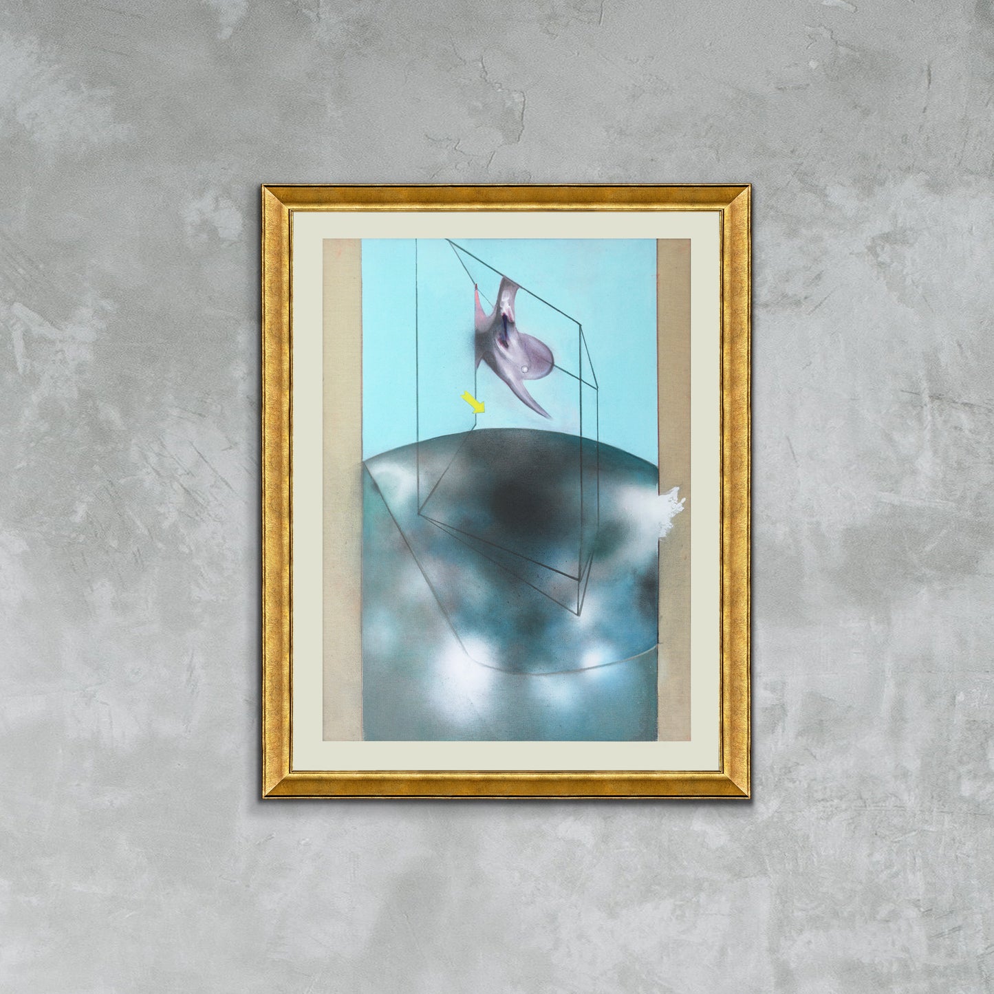 Francis Bacon, Study of a human body after Ingres Poster Exclusive Framed Canvas Print, Bacon painting, Vintage Poster, Artwork, wall art