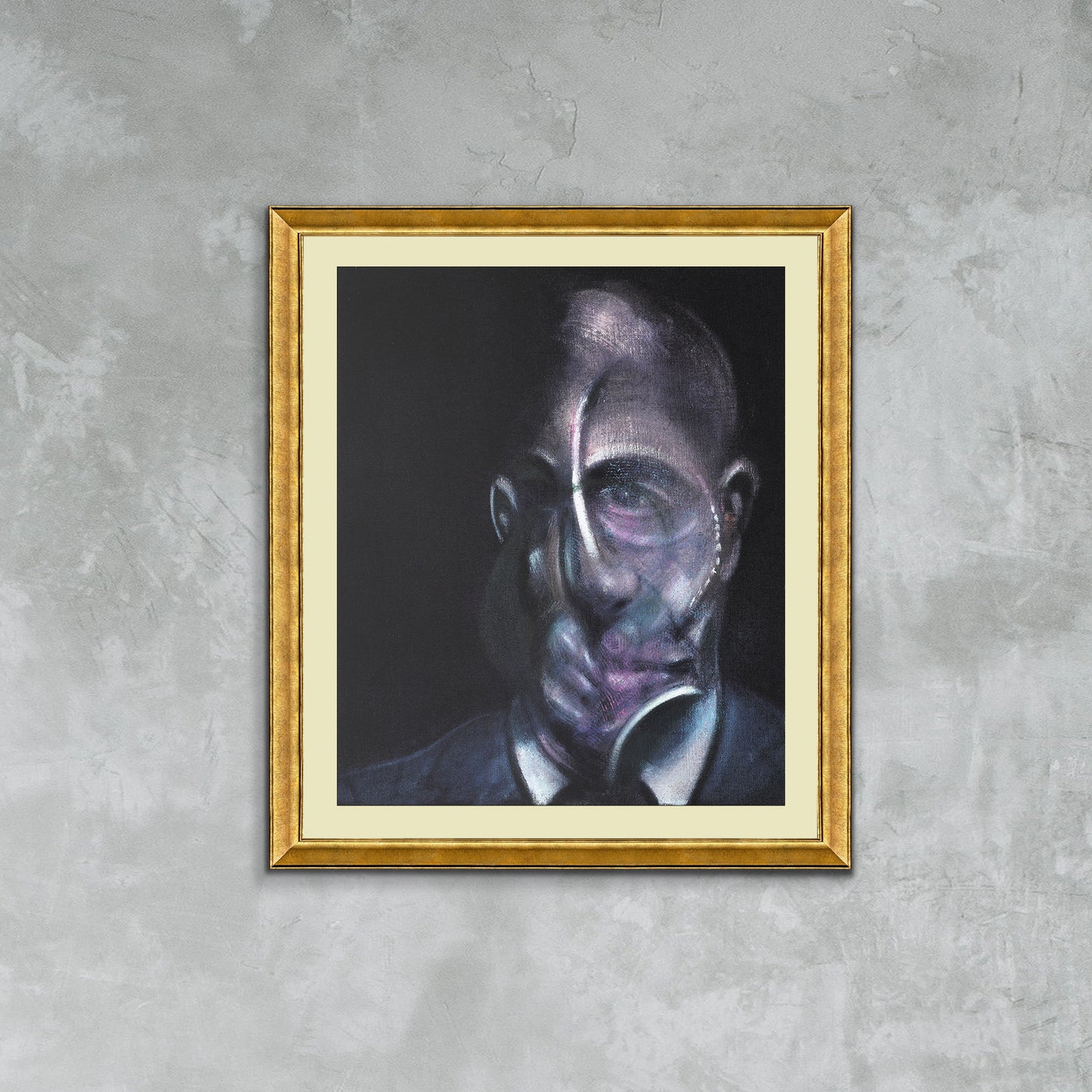 Portrait of Michel Leiris, 1976 Painting by Francis Bacon Poster Exclusive Framed Canvas Print, Bacon painting, Vintage Poster, Artwork