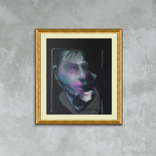 Francis Bacon Self Portrait, 1978 oil on Poster Exclusive Framed Canvas Print, Bacon painting, Vintage Poster, Artwork, canvas wall art