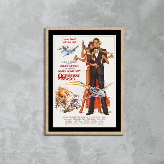 Octopussy James Bond Movie Poster Framed Canvas Print, Pop Culture Graphics, James Bond 007, Vintage Poster, Film Poster, Advertising Poster