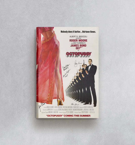 Octopussy (1983) James Bond 007 Movie Poster Print Canvas, Film Advertising Poster, Movie Poster Canvas