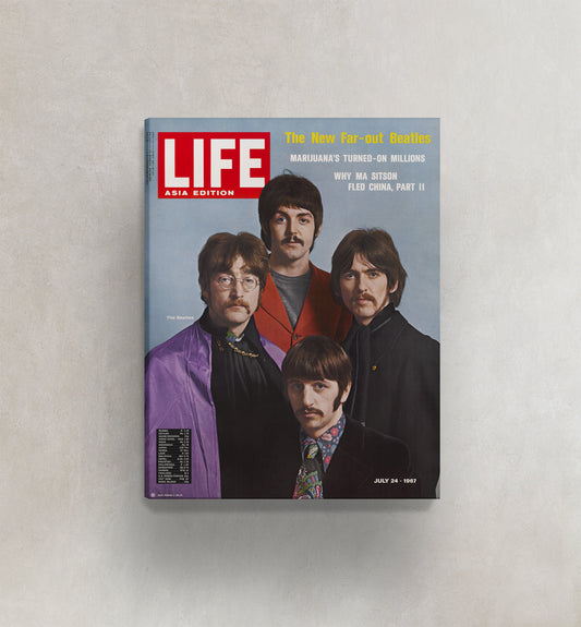 The Beatles Life magazine (1967) Poster Print Canvas, Metal Sign, US, Life magazine poster, Vintage Poster, Film Advertising Poster