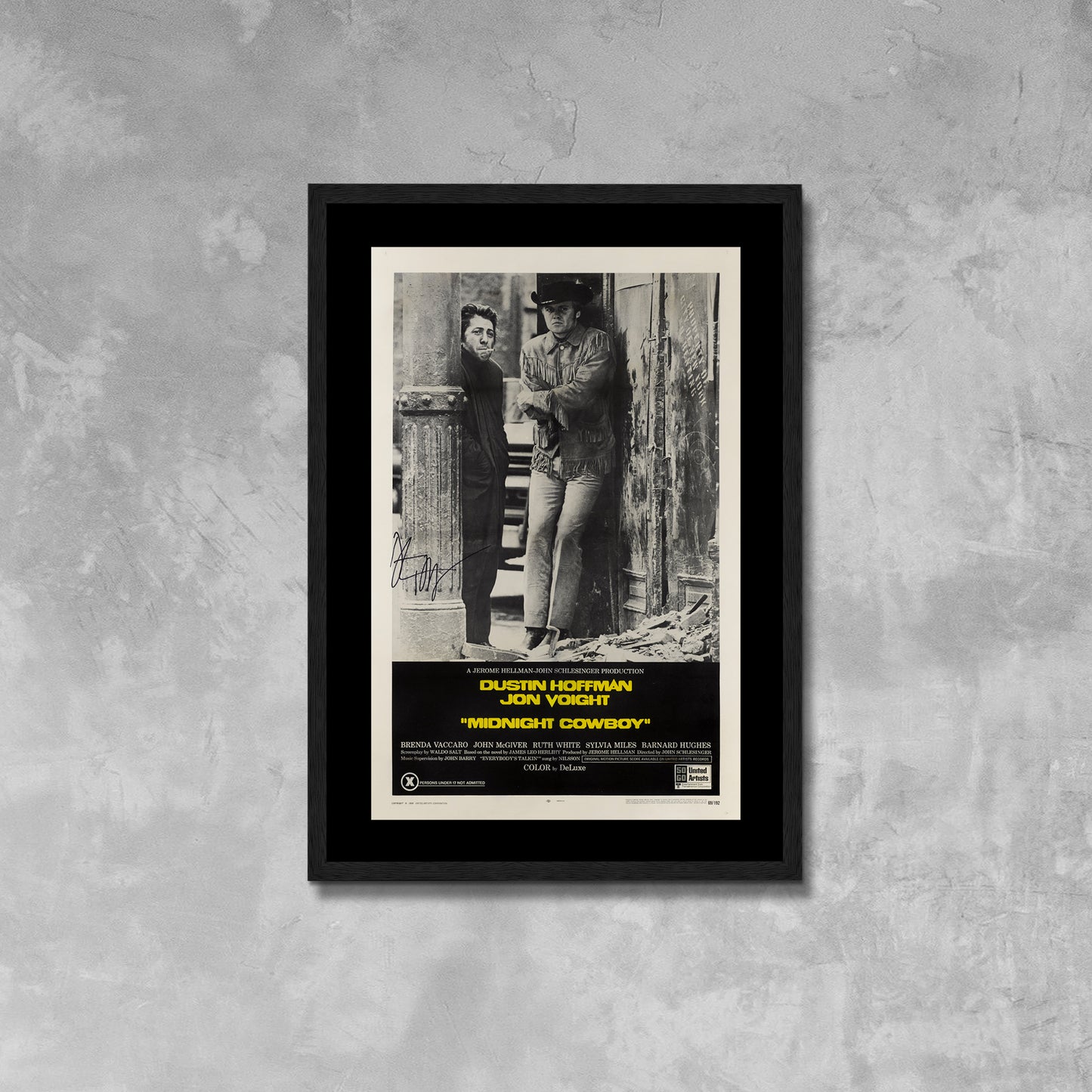 Midnight Cowboy, 1969 Movie Poster Framed Canvas Print, Movie Poster, Film Poster, Advertising Poster, Vintage Poster, canvas wall art