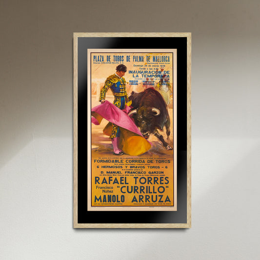 Spanish Bullfighting Plaza de toros de Palma Vintage Fine Art Print Poster, Torero, Wall Hangings