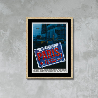 Paris Texas German Film Poster Framed Canvas Print, Ry Cooder, Movie Poster, Film Poster, Advertising Poster, Vintage Poster, wall art