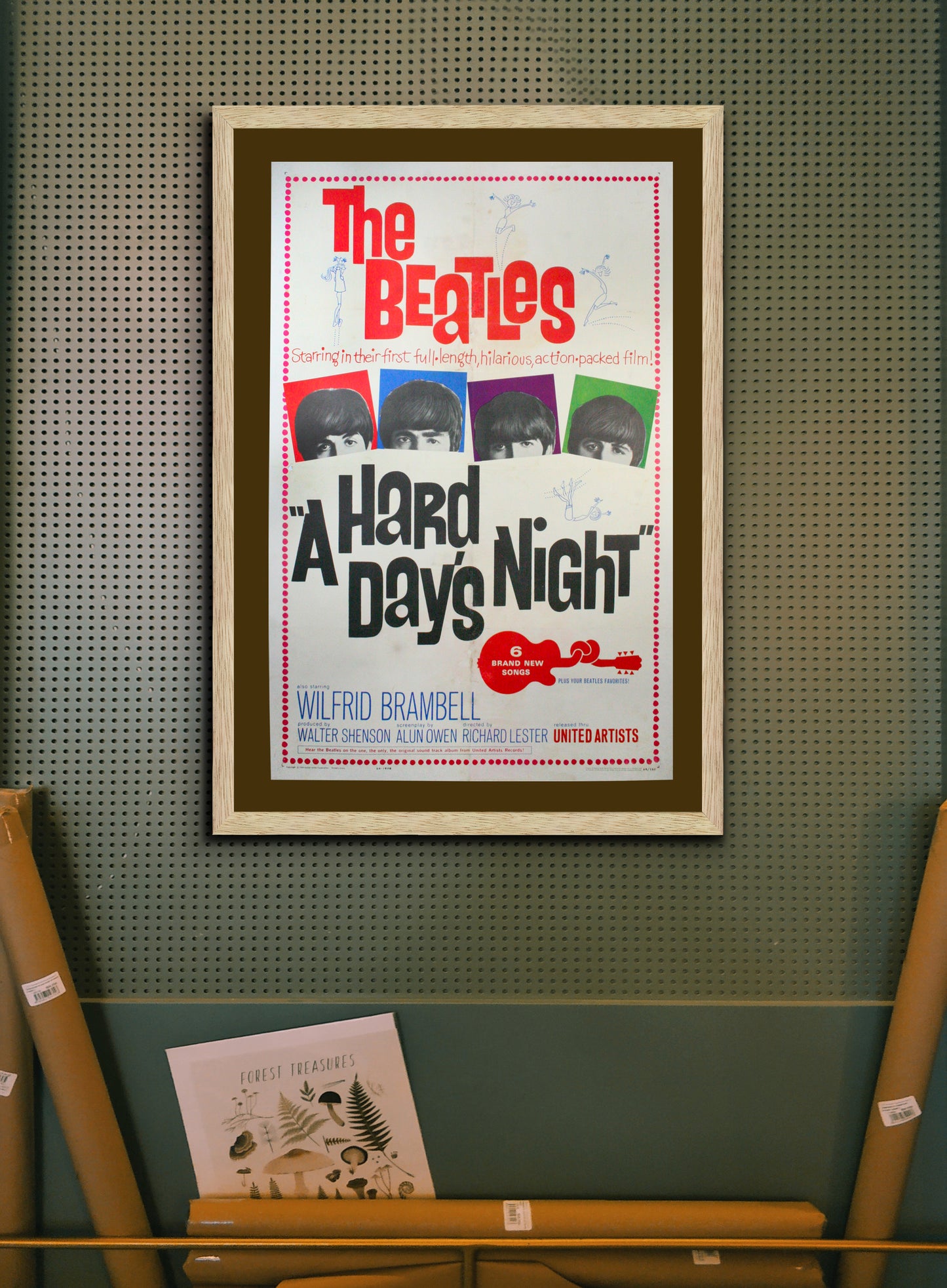 A Hard Day's Night, The Beatles Vintage Photo Poster Framed Canvas Print, Vintage Poster, Advertising Poster, Movie Poster, Metal Poster