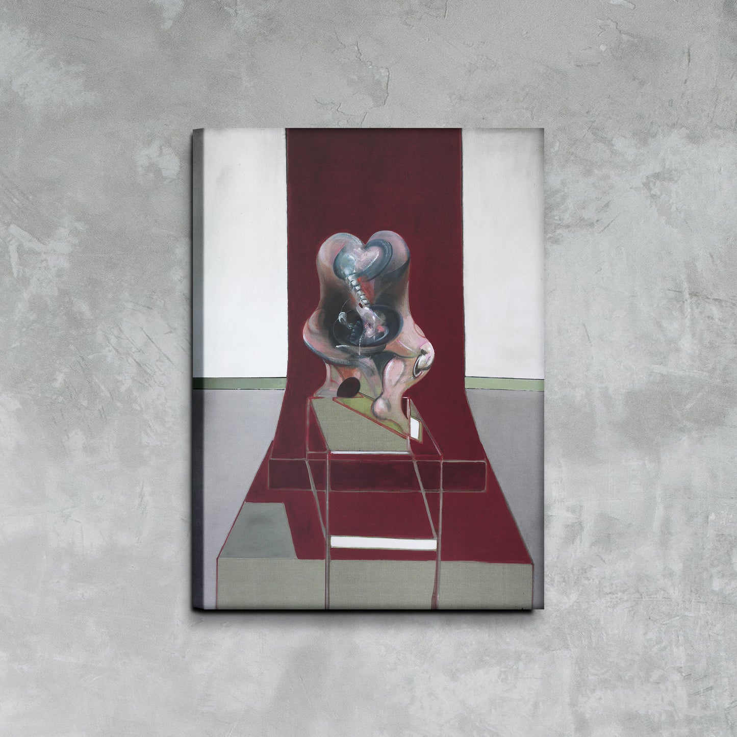 Francis Bacon Triptych Inspired by the Oresteia of Aeschylus Triptych Poster Exclusive Framed Canvas Print, Bacon painting, Vintage Poster