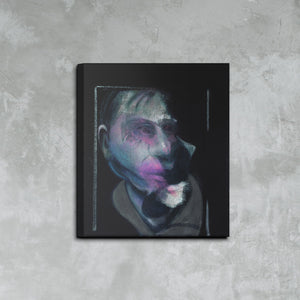 Francis Bacon Self Portrait, 1978 oil on Poster Exclusive Framed Canvas Print, Bacon painting, Vintage Poster, Artwork, canvas wall art