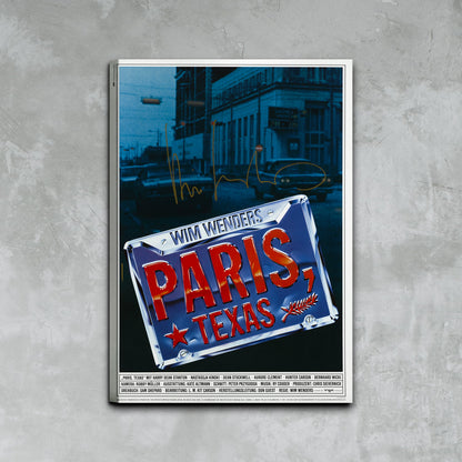 Paris Texas German Film Poster Framed Canvas Print, Ry Cooder, Movie Poster, Film Poster, Advertising Poster, Vintage Poster, wall art