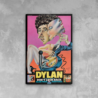 Don't Look Back Movie Poster Framed Canvas Print, Bob Dylan, British Film Poster, Vintage Poster, Movie Poster, Advertising Poster, wall art