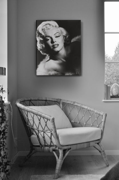 Marilyn Monroe Black and white photo (1950s) Poster Print Canvas, original studio publicity photograph, Vintage Poster, Advertising Poster