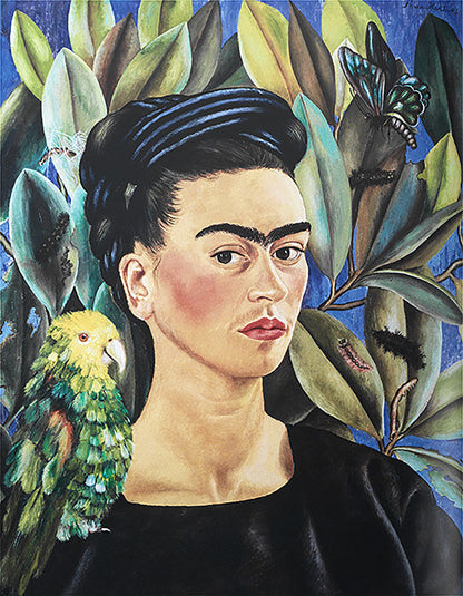 Frida Kahlo Self Portrait Canvas Wall Art Decoration Printed Canvas, home decor Portrait Poster