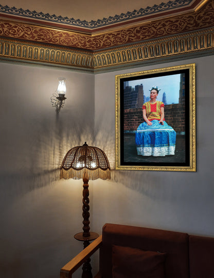 Frida Kahlo in New York 1946 Exclusive Frame Canvas, Frida Kahlo style, Photography by Nickolas Muray, Mexico, canvas Wall Art Decoration