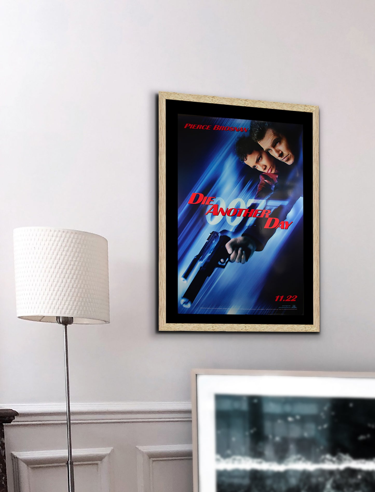 Die Another Day 2002 James Bond 007 Movie Poster Framed Canvas Print, Pierce Brosnan, Pop Culture, Vintage Poster, Film Poster, Advertising