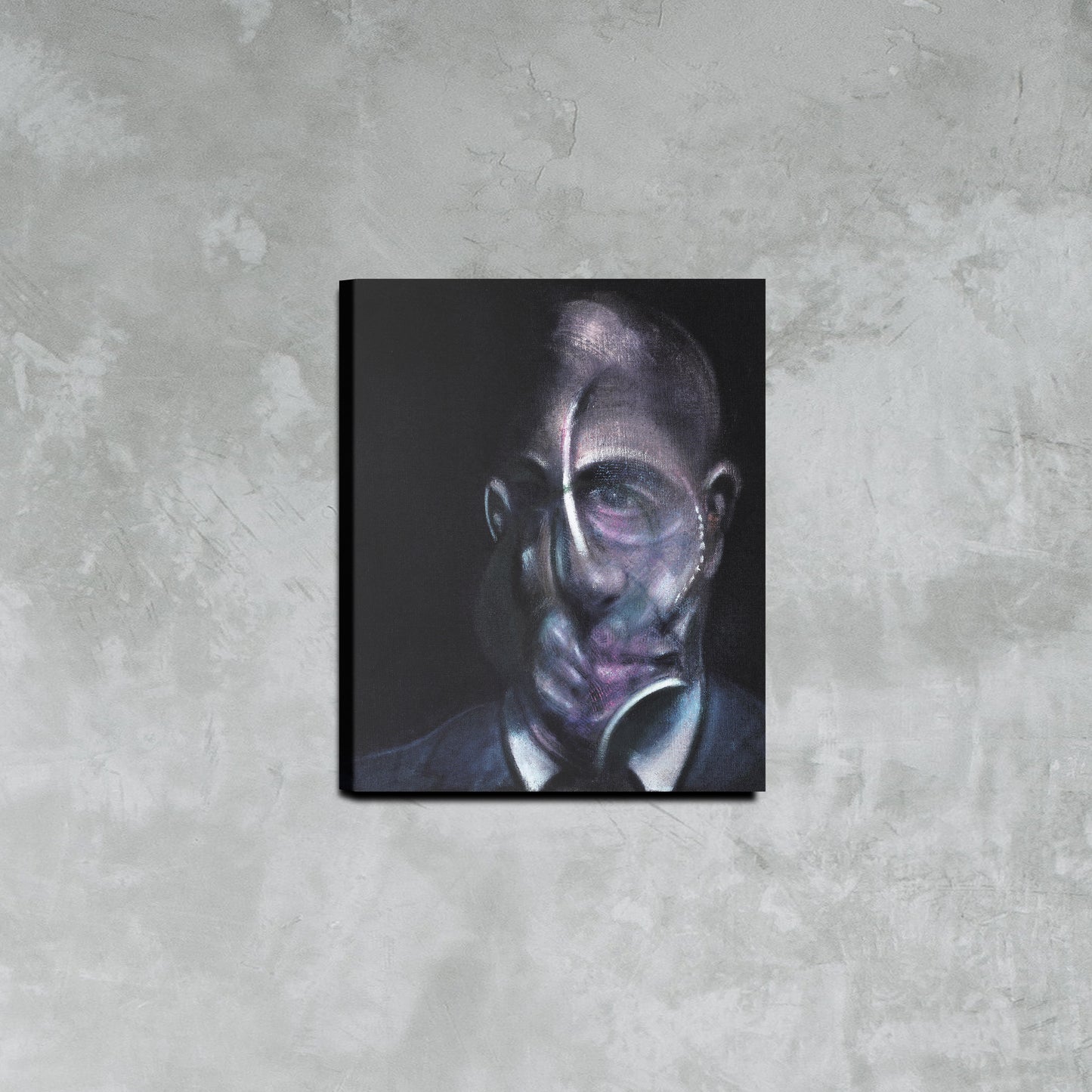 Portrait of Michel Leiris, 1976 Painting by Francis Bacon Poster Exclusive Framed Canvas Print, Bacon painting, Vintage Poster, Artwork