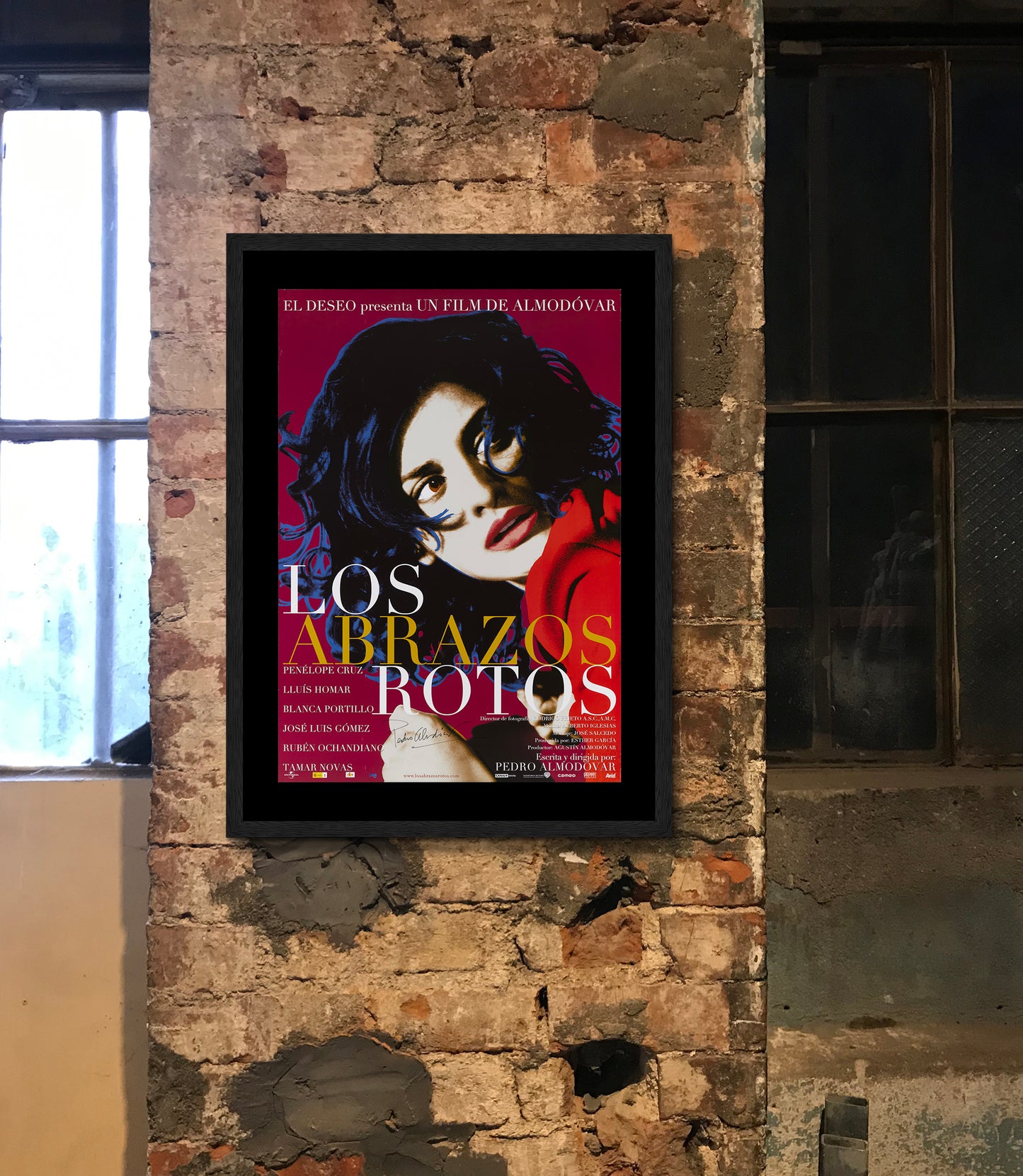 Los Abrazos Rotos, Broken Embraces Film Poster Framed Canvas Print, Spanish Poster, Vintage Poster, Film Poster, Movie Poster, wall art