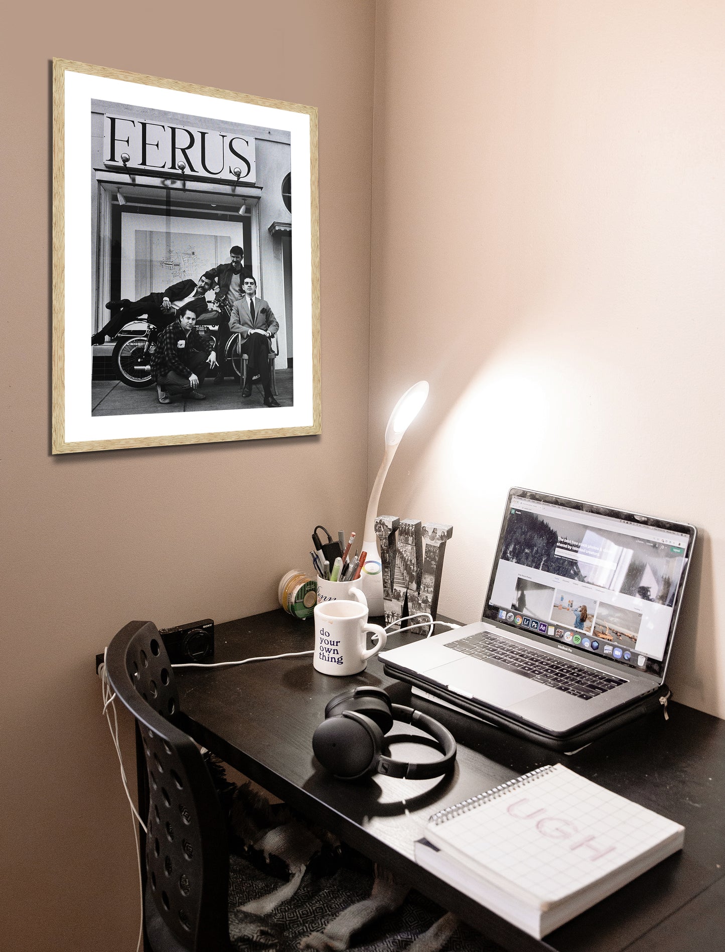 Ferus Gallery Photo Poster Framed Canvas Print, Art gallery photo poster, Los Angeles Photos, Vintage Poster, old city canvas wall art