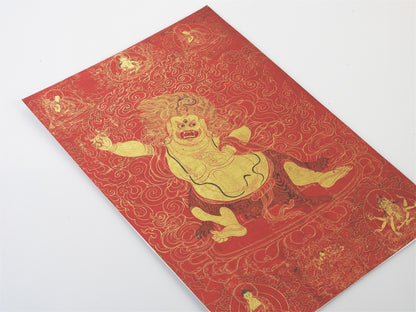 Tibet illustration art poster, Vajrapani portrait, painting, wall hangings gift ideas, home decor picture