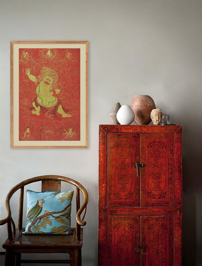 Tibet illustration art poster, Vajrapani portrait, painting, wall hangings gift ideas, home decor picture