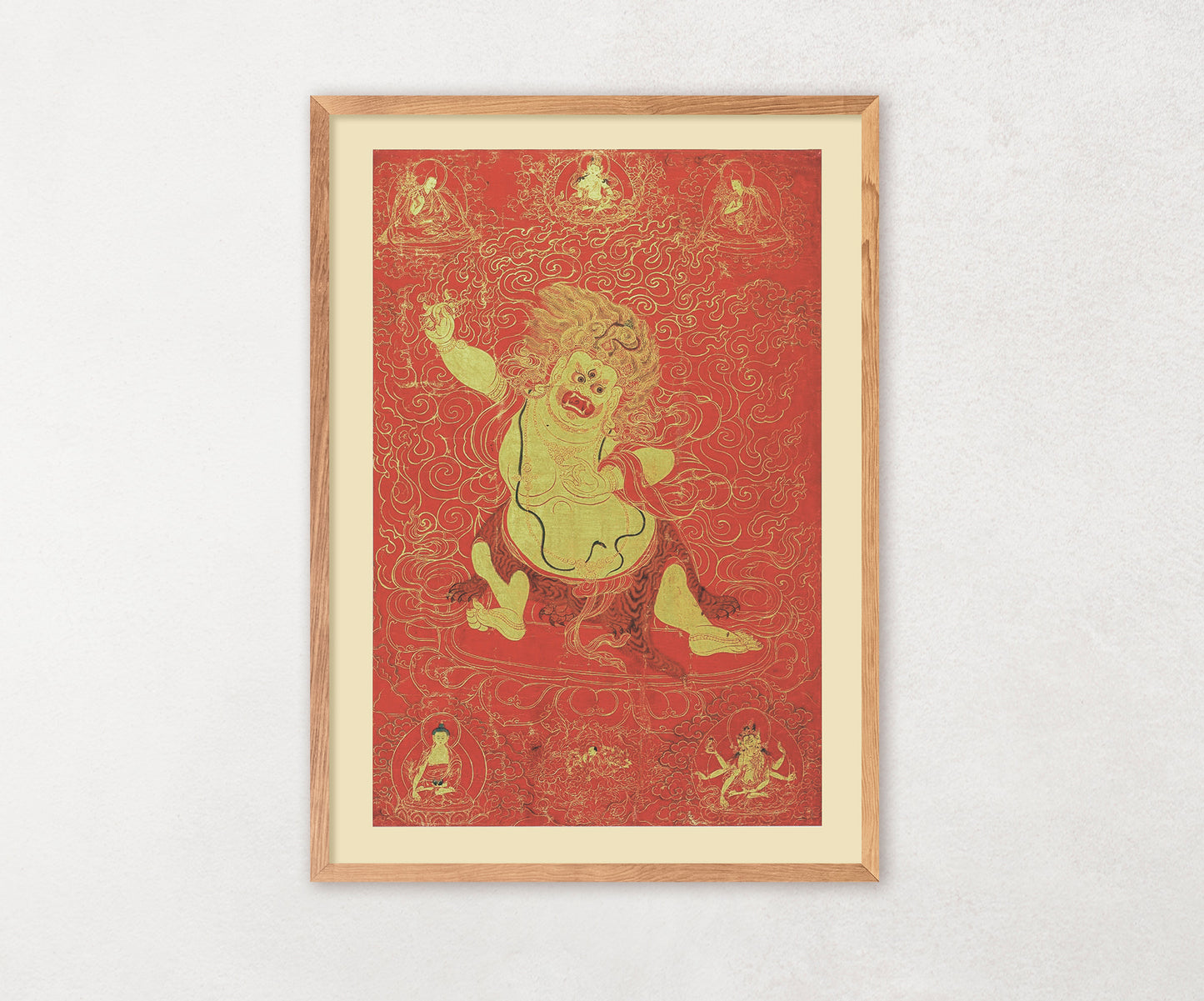 Tibet illustration art poster, Vajrapani portrait, painting, wall hangings gift ideas, home decor picture