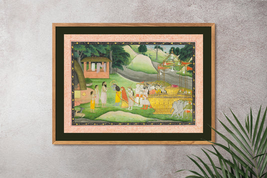 Indian Illustration art, Ramayana series poster, wall hangings gift ideas, home decor picture