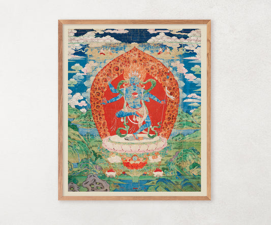 Tibet illustration art poster, Buddha, painting, wall hangings gift ideas, home decor picture