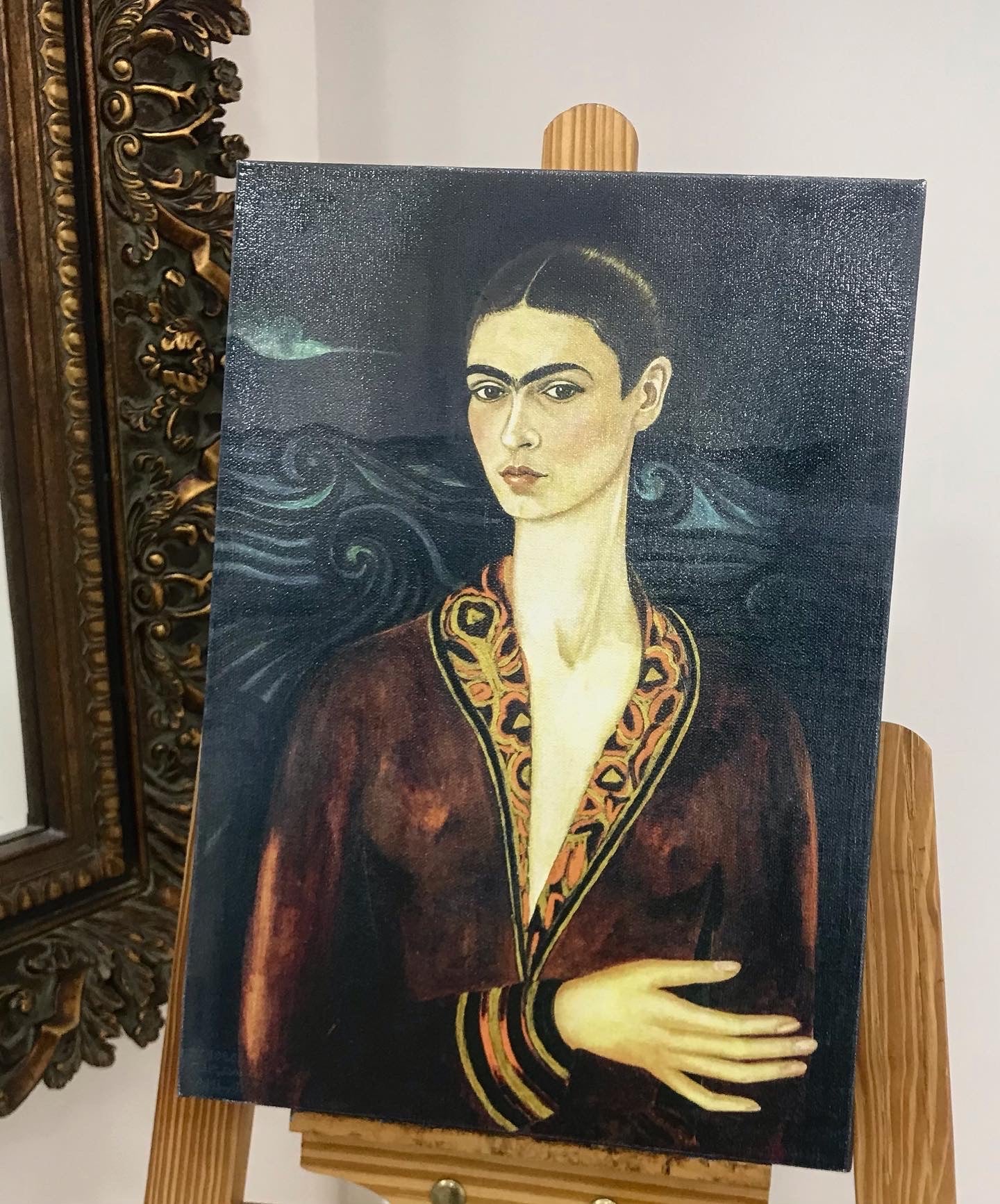 Frida Kahlo Self Portrait Canvas Wall Art Decoration Canvas Printed Canvas, home decor poster