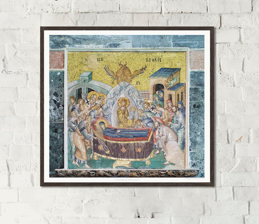 Chora Museum, Dormition of the Virgin, Christian Mosaics, Fresco Poster, Wall Hangings, Home Decor, Gift idea