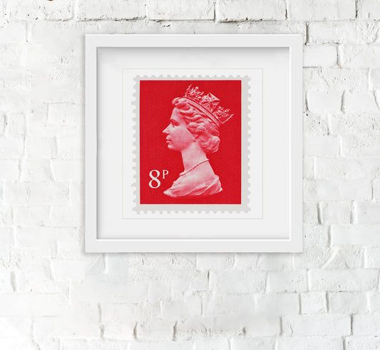 England Stamp Collection, Queen Elizabeth, Philately, Poster, Wall Hanging, Home Decor, Gift idea