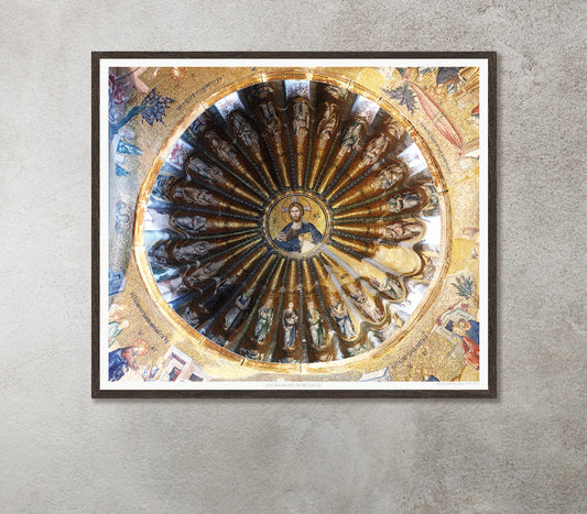 Chora Museum, Christ Pantocrator, Christian Mosaics, Fresco Poster, Wall Hangings, Home Decor, Gift idea