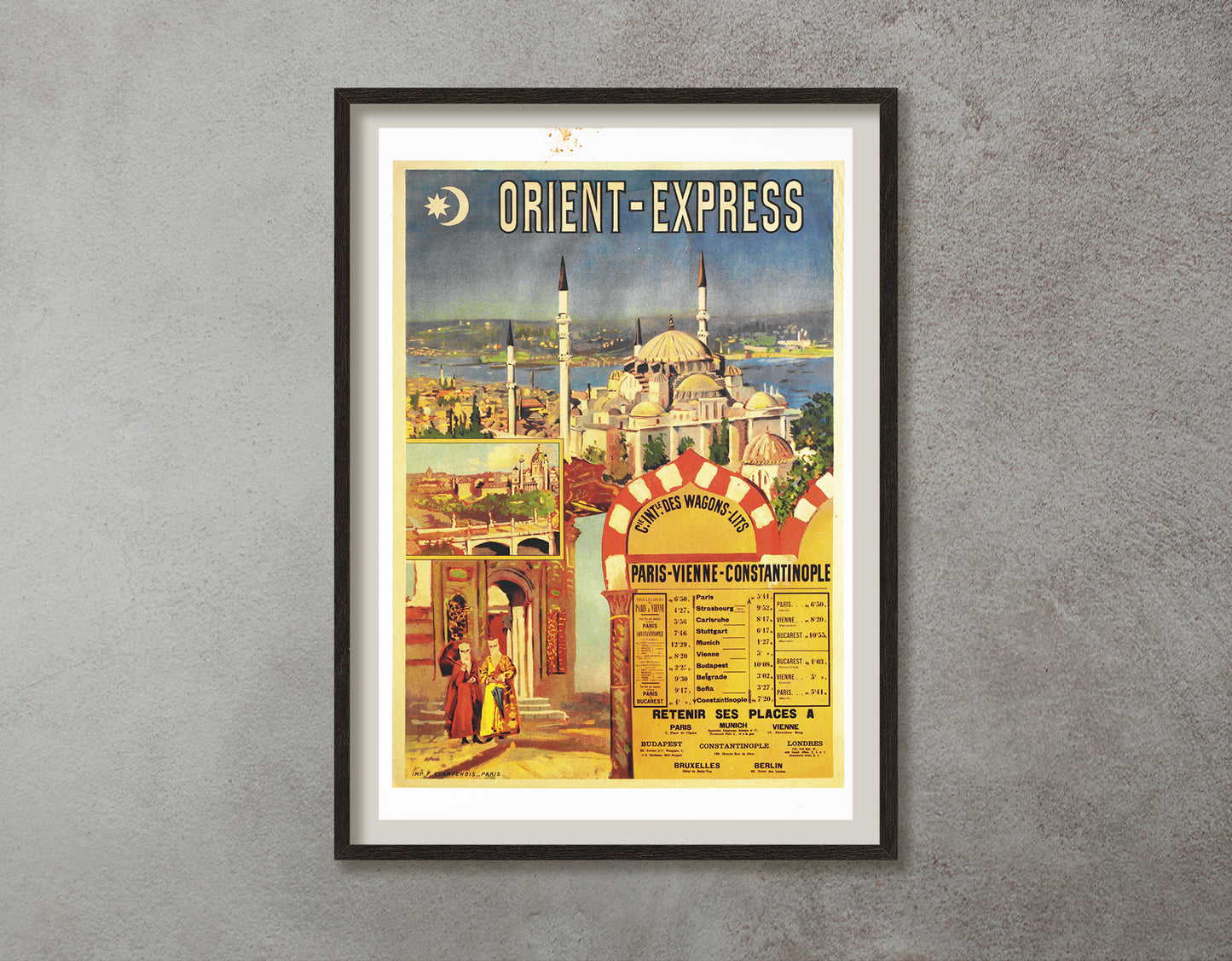 Orient Express Poster, Vintage Picture, Wall Hanging, Home Decor, Gift idea