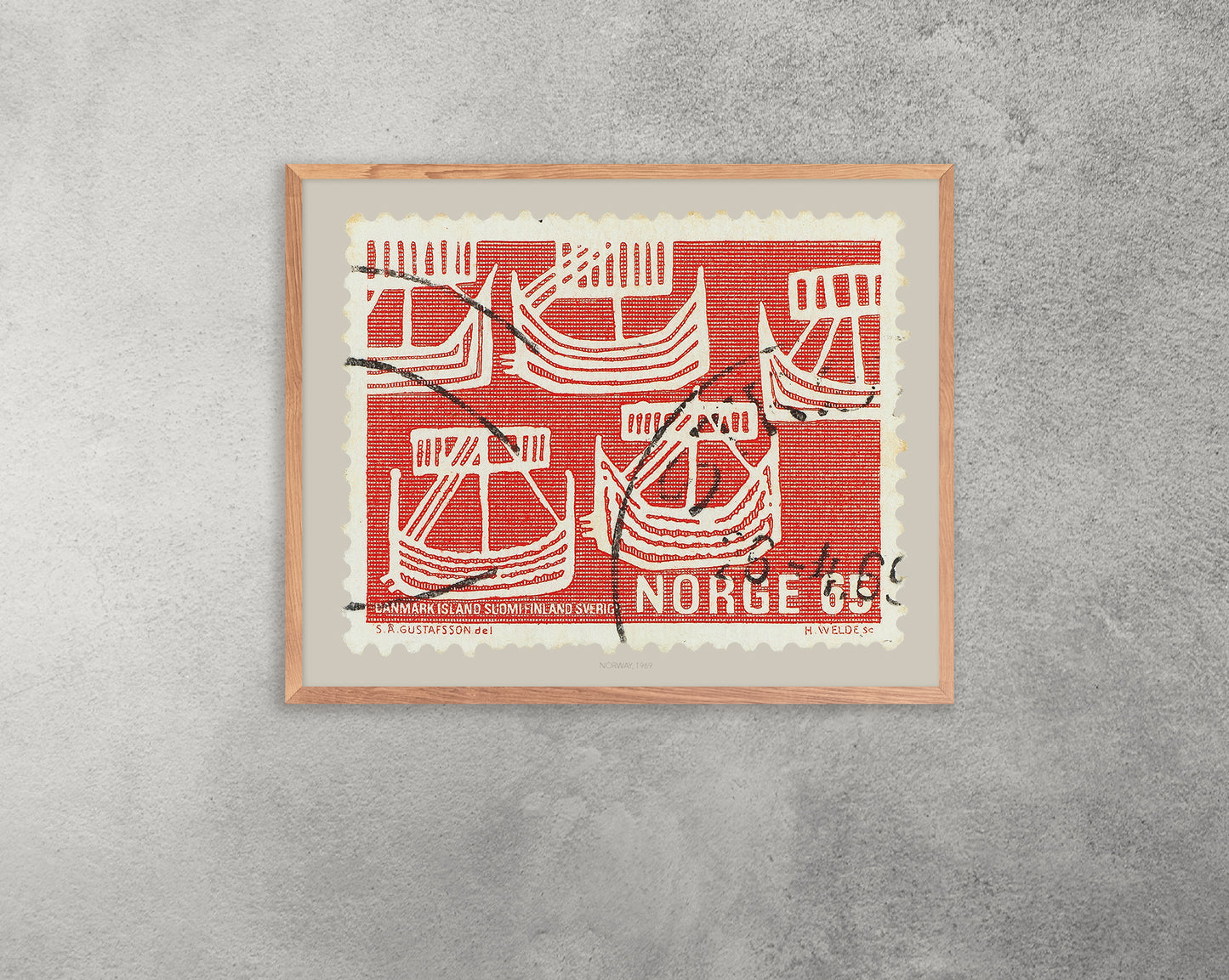 Norway Stamp Collection, Ships, Philately, Poster, Wall Hangings, Home Decor, Gift idea