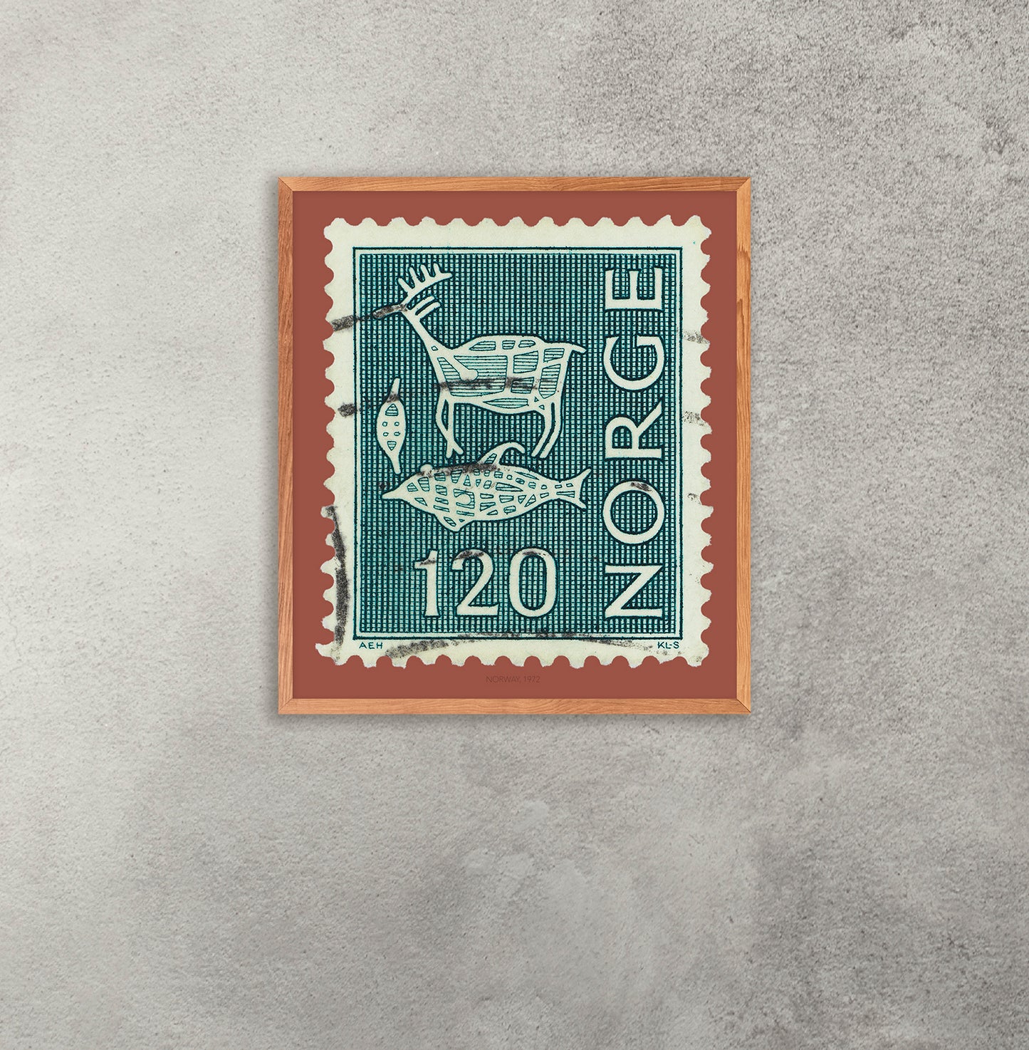 Norway Stamp Collection, Philately, Poster, Wall Hanging, Home Decor, Gift idea