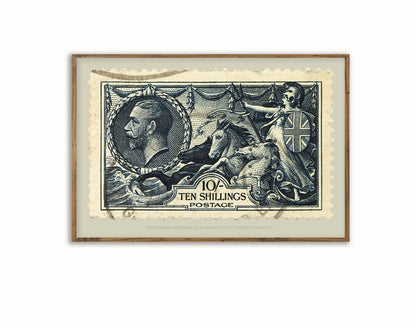 England Stamp Collection, King George, Philately, Poster, Wall Hanging, Home Decor, Gift idea