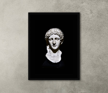 Head of a Woman, Istanbul Archaeology Museum Fine Art Print Poster, Woman Sculpture Print, Home Decor Gift, Wall Hangings Frame, Gift Ideas