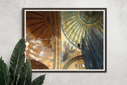 Hagia Sophia Museum, Central Dome, Islamic art, Byzantine art, Architecture poster, Wall Hangings, Home Decor, Gift idea