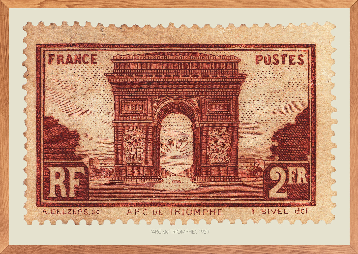France Stamp Collection, Arc de Triomphe, Philately, Wall Hanging, Home Decor, Gift idea, Poster
