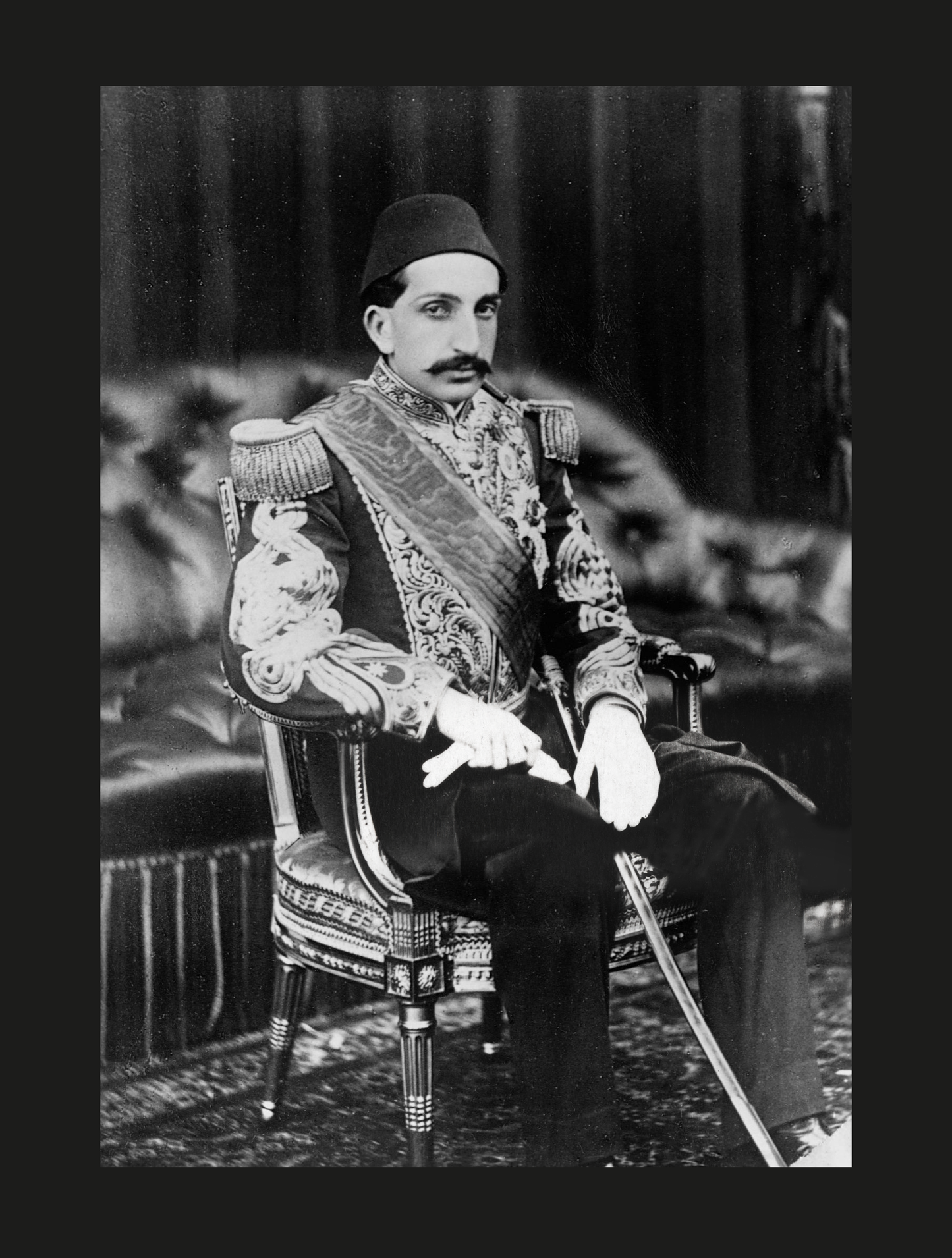 Ottoman Sultans Collection, Abdulhamid Portrait, Poster, Wall Hangings, Home Decor, Gift idea