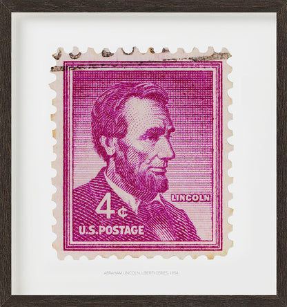 America Stamp Collection, Abraham Lincoln, Philately, Stamp Poster, Wall Decor, Gift idea