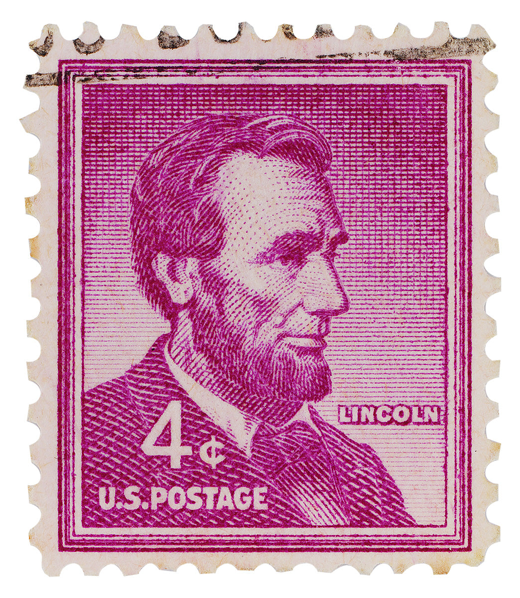 America Stamp Collection, Abraham Lincoln, Philately, Stamp Poster, Wall Decor, Gift idea