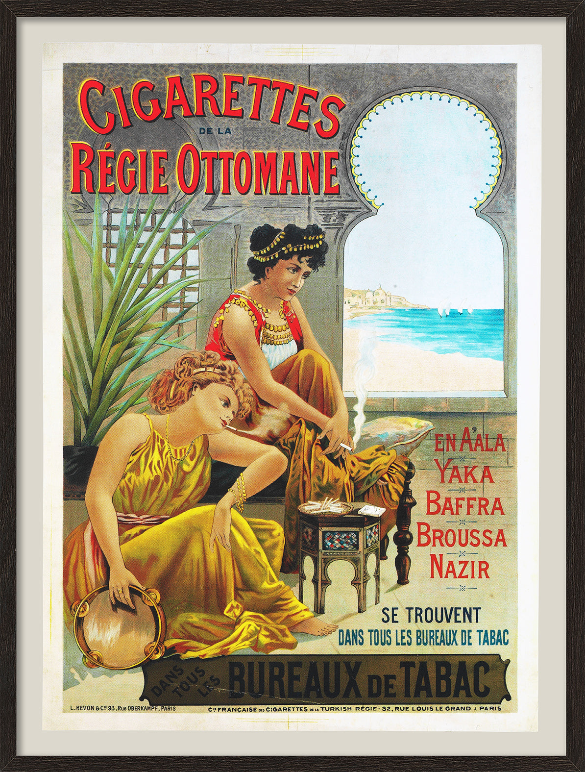 Ottoman Tobacco Régie Company Poster, Vintage, Wall Hangings, Home Decor, Gift idea