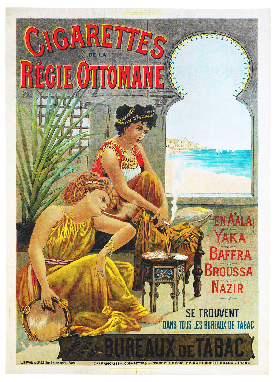 Ottoman Tobacco Régie Company Poster, Vintage, Wall Hangings, Home Decor, Gift idea