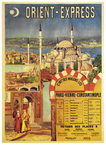 Orient Express Poster, Vintage Picture, Wall Hanging, Home Decor, Gift idea