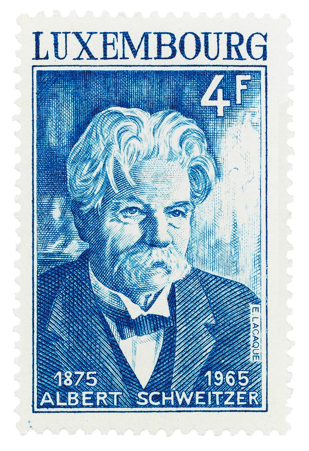 Luxembourg Stamp Collection, Albert Schweitzer, Philately, Wall Hanging, Home Decor, Poster, Gift idea