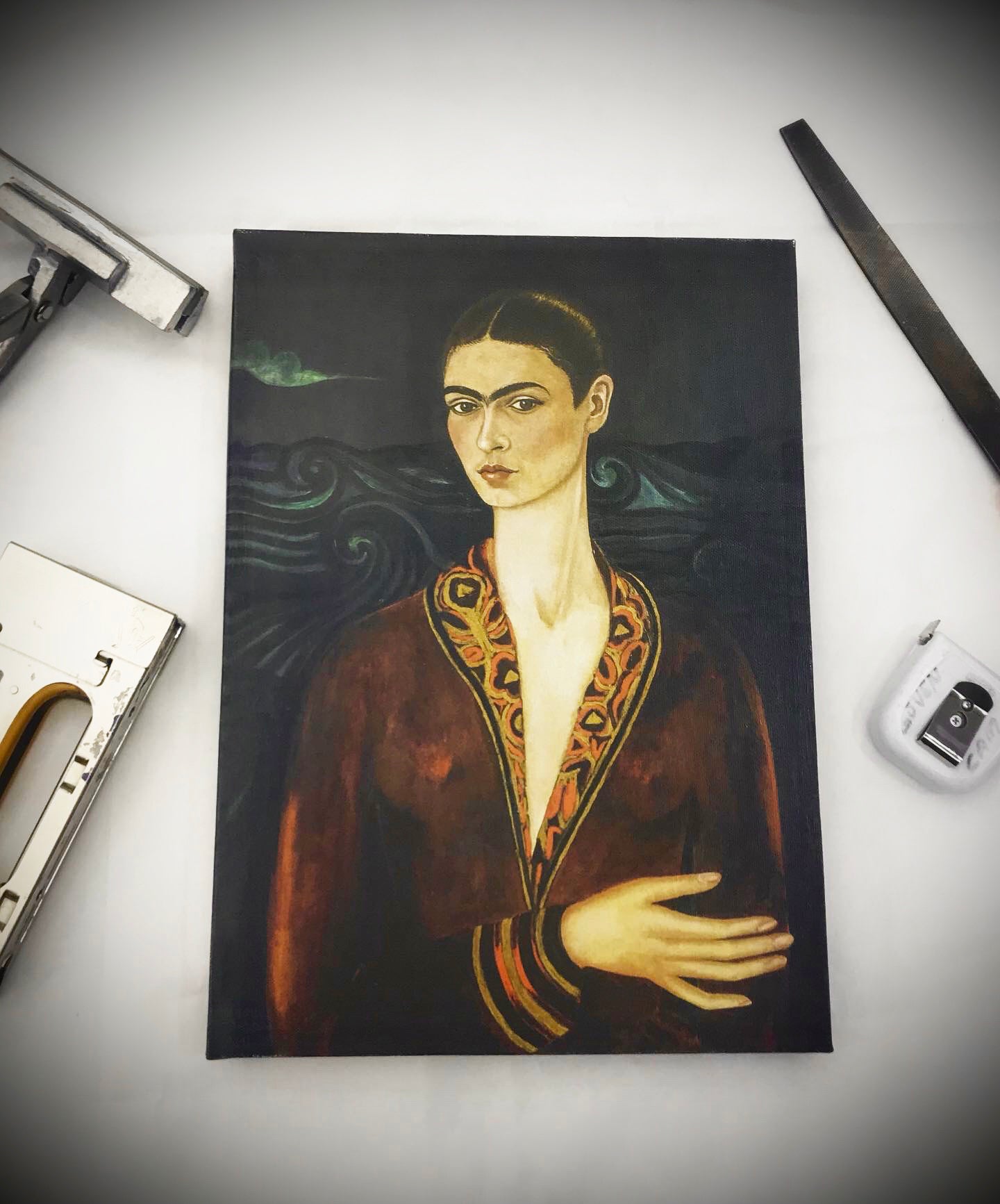 Frida Kahlo Self Portrait Canvas Wall Art Decoration Canvas Printed Canvas, home decor poster