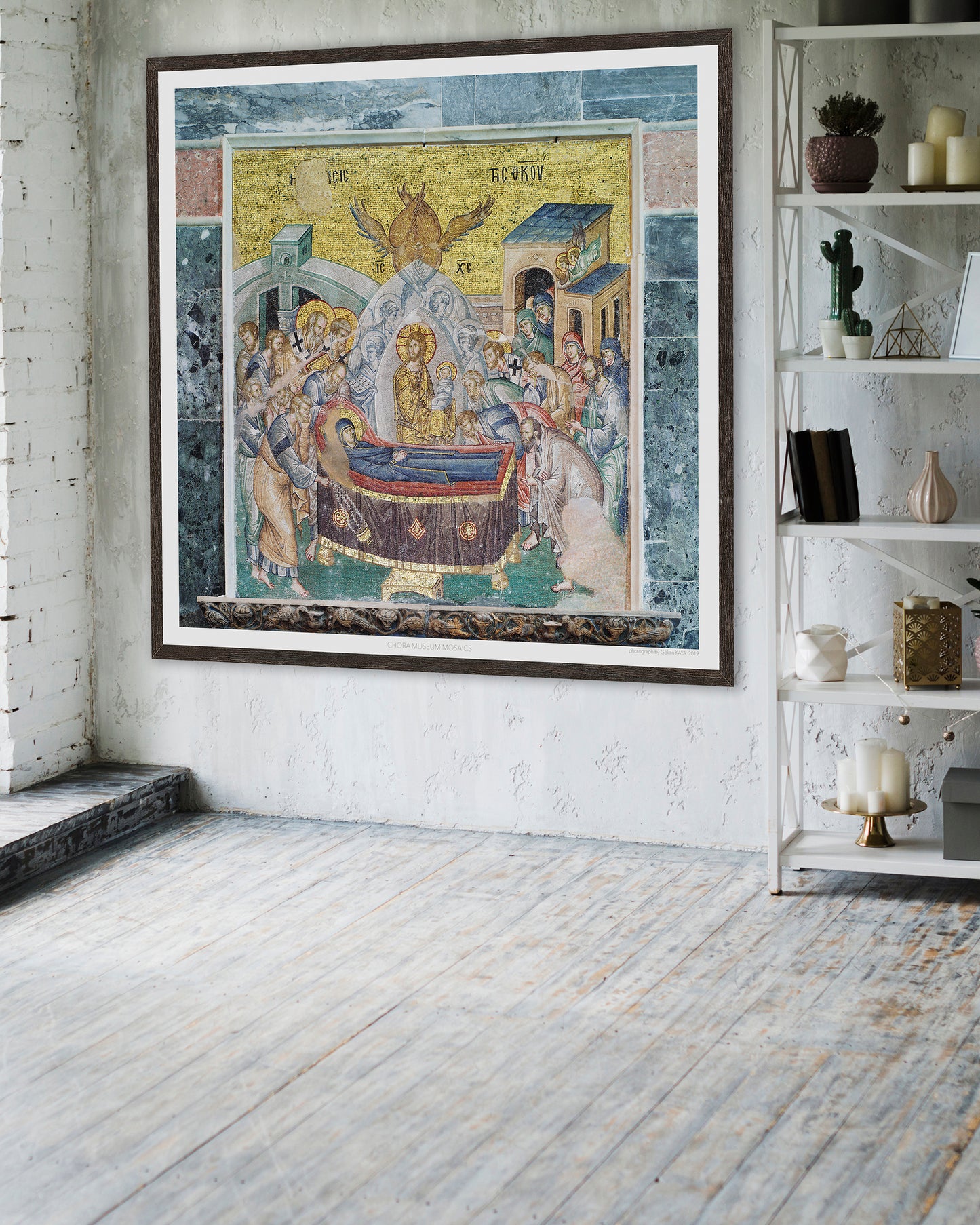 Chora Museum, Dormition of the Virgin, Christian Mosaics, Fresco Poster, Wall Hangings, Home Decor, Gift idea
